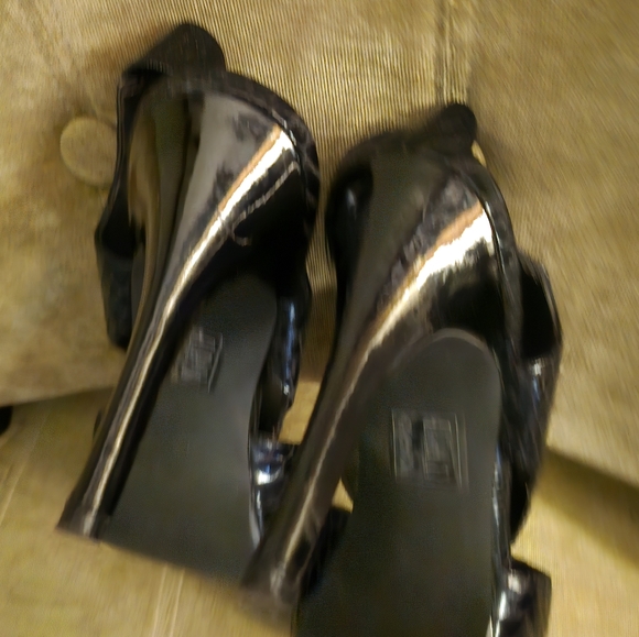 Moda Stilleto Black faux Snakeskin size 9 - Picture 7 of 7